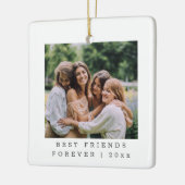 Best Friends Forever Custom Foto Personalisiert Keramikornament (Links)