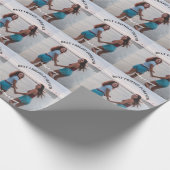 Best Friends Forever Custom Foto und Name Geschenkpapier (Ecke)