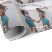 Best Friends Forever Custom Foto und Name Geschenkpapier (Rolleneckpunkt)