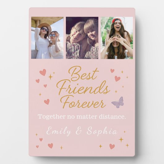 Best Friends Forever – Custom Friendship Plaque Fotoplatte (Vorderseite)