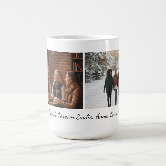 Best Friends Forever Custom Photo Personalized Cof Kaffeetasse (Mittel)