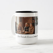 Best Friends Forever Custom Photo Personalized Cof Zweifarbige Tasse (Vorderseite Links)
