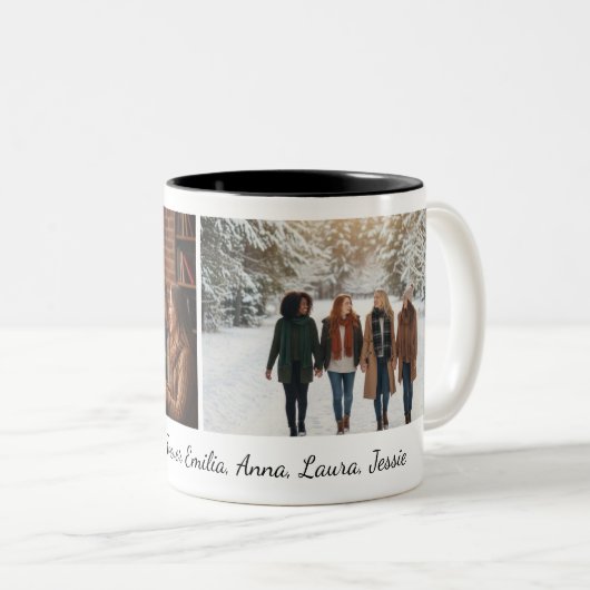 Best Friends Forever Custom Photo Personalized Cof Zweifarbige Tasse (VorderseiteRechts)