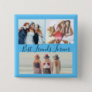 "Best Friends Forever Foto Collage Button