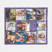 BEST FRIENDS FOREVER Foto Collage Lila Ombre Fleecedecke (Vorderseite (Horizontal))