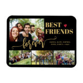 Best Friends Forever Foto Collage personalisiert Magnet (Horizontal)