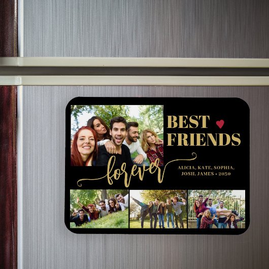 Best Friends Forever Foto Collage personalisiert Magnet