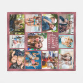 BEST FRIENDS FOREVER Foto Collage Rose Gold Ombre Fleecedecke (Vorderseite (Horizontal))