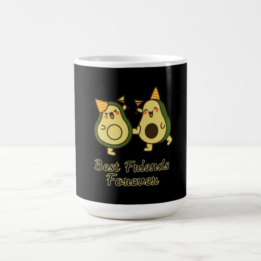 BEST FRIENDS FOREVER, FUNNY AVOCADO, FRIENDS DAY KAFFEETASSE (Mittel)