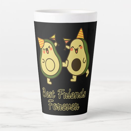BEST FRIENDS FOREVER, FUNNY AVOCADO, FRIENDS DAY MILCHTASSE (Vorderseite)