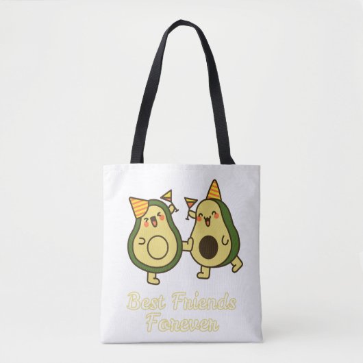 BEST FRIENDS FOREVER, FUNNY AVOCADO, FRIENDS DAY TASCHE (Vorderseite)