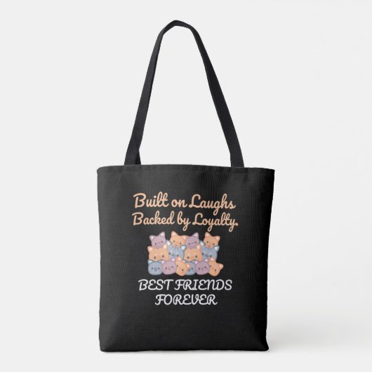 BEST FRIENDS FOREVER, FUNNY CAT, FRIENDSHIP DAY TASCHE (Rückseite)