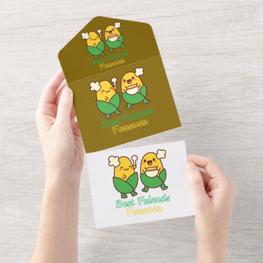 BEST FRIENDS FOREVER, FUNNY, GIFTS, BEST FRIEND ALL IN ONE EINLADUNG (Abreißtisch)