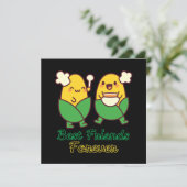 BEST FRIENDS FOREVER, FUNNY, GIFTS, BEST FRIEND EINLADUNG (Stehend Vorderseite)