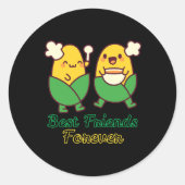 BEST FRIENDS FOREVER, FUNNY, GIFTS, BEST FRIEND RUNDER AUFKLEBER (Vorderseite)