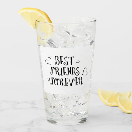 "BEST FRIENDS FOREVER" GLAS (Vorderseite Ice)