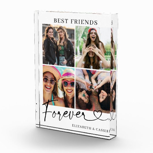 Best Friends Forever Heart Script Typography Fotoblock (Rechts)