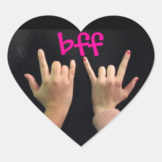 Best Friends Forever Heart Sticker (Vorderseite)
