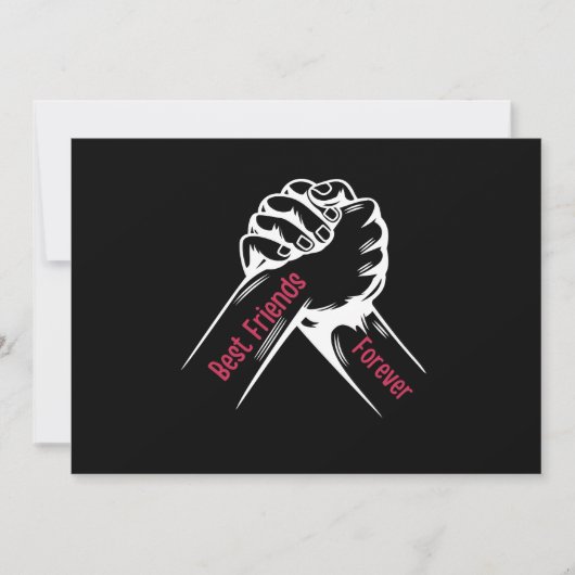 BEST FRIENDS FOREVER, MATCHING MY FRIENDS EINLADUNG (Vorderseite)