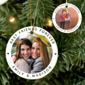 Best Friends Forever Modern Minimum Besties BFF Keramik Ornament