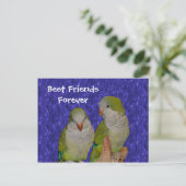 Best Friends Forever Niedlich Birds Postkarte (Stehend Vorderseite)
