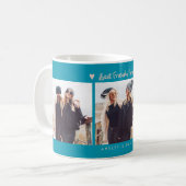 Best Friends Forever Photo Multi Photo Aqua Peach Kaffeetasse (Vorderseite Links)