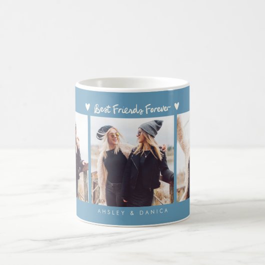 Best Friends Forever Photo Multi Photo Denim Blue Kaffeetasse (Mittel)