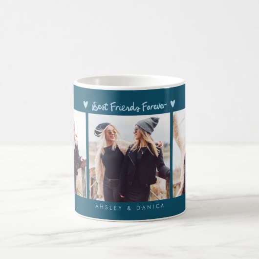 Best Friends Forever Photo Multi Photo Teal Kaffeetasse (Mittel)