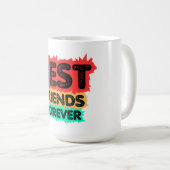 BEST FRIENDS FOREVER RETRO FRIENDS, FRIENDSHIP KAFFEETASSE (VorderseiteRechts)