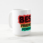 BEST FRIENDS FOREVER RETRO FRIENDS, FRIENDSHIP KAFFEETASSE (Vorderseite Links)