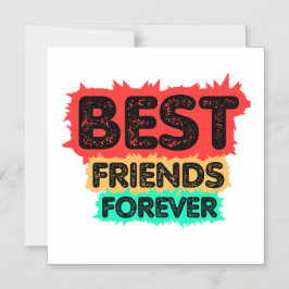 BEST FRIENDS FOREVER RETRO FRIENDS, FRIENDSHIP MAGNETEINLADUNG