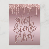 Best Friends Forever Rose Gold Glitzer Tropfen