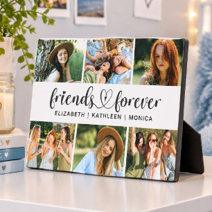 Best Friends Forever Script Foto Collage Plaque Fotoplatte