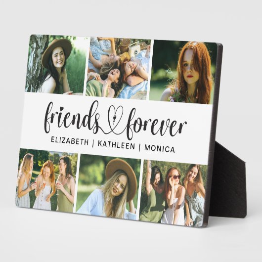Best Friends Forever Script Foto Collage Plaque Fotoplatte (Seite)