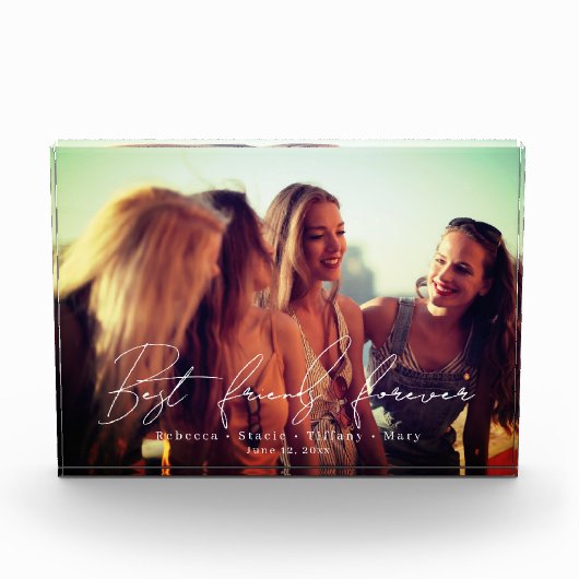 Best Friends Forever Script Minimalistisch Foto Bl (Vorderseite)