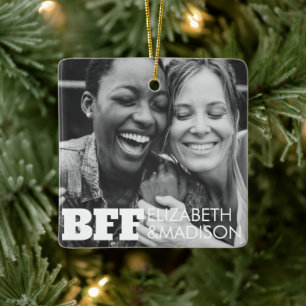 Best Friends Forever Simple Modern Custom Gift Keramikornament