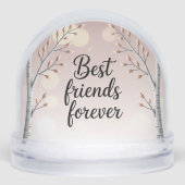 Best Friends Forever Snow Globe – Cute Minimal Fri Schneekugeln (Vorderseite)