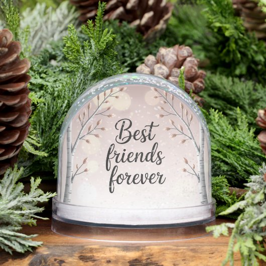 Best Friends Forever Snow Globe – Cute Minimal Fri Schneekugeln (Winter)
