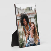 Best Friends Forever White Script Typografy Foto Fotoplatte (Seite)