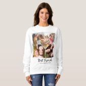 Best Friends Foto Collage Grid & Heart Custom Sweatshirt (Vorne ganz)