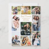 Best Friends Foto Collage Niedlich Personalisiert Karte (Vorderseite)