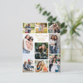 Best Friends Foto Collage Niedlich Personalisiert Postkarte (Stehend Vorderseite)