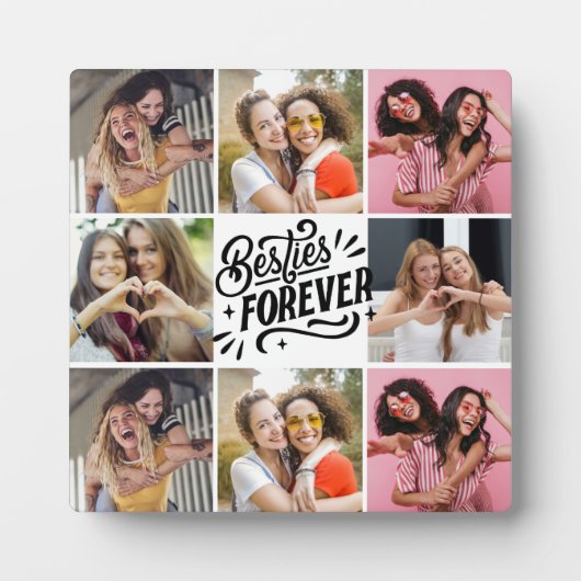 Best Friends Foto Collage Plaque Fotoplatte (Vorderseite)