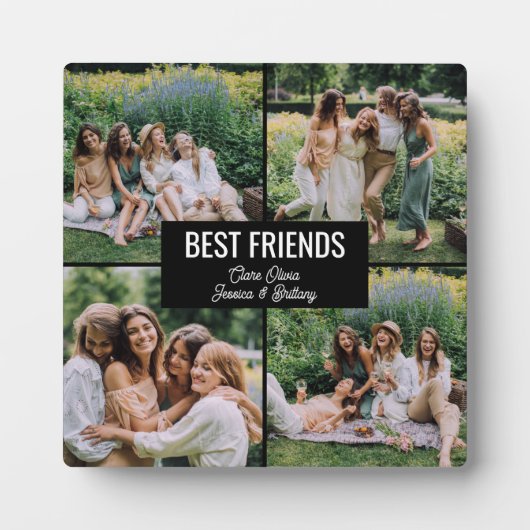 Best Friends Foto Collage Plaque Fotoplatte (Vorderseite)