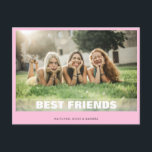 Best Friends Foto Custom Postkarte<br><div class="desc">Best Friends Geburtstag Foto Postcard.</div>