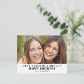 Best Friends Foto Geburtstag Postkarte (Stehend Vorderseite)