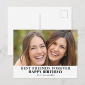 Best Friends Foto Geburtstag Postkarte (Vorne/Hinten)