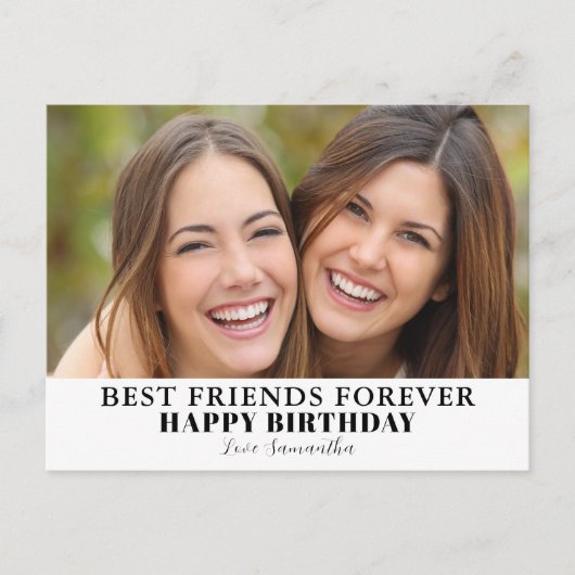 Best Friends Foto Geburtstag Postkarte (Vorderseite)