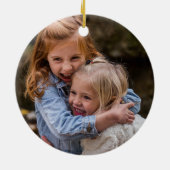 Best Friends Foto Geschenk BESTE FREUNDIN Weihnach Keramik Ornament (Hinten)