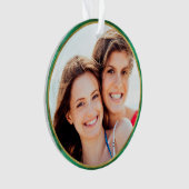Best Friends Foto Green Gold Ornament (Vorderseite)